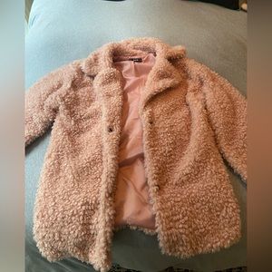 Pink fluffy Teddy coat